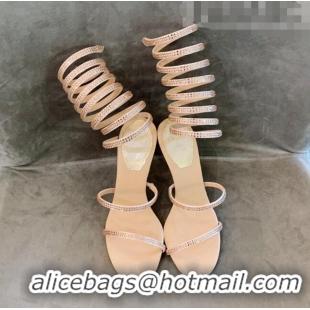 Promotional Rene Caovilla Jewel Sandals with STILETTO HEEL SUPERCLEO 9.5cm RC1051 Beige 2022