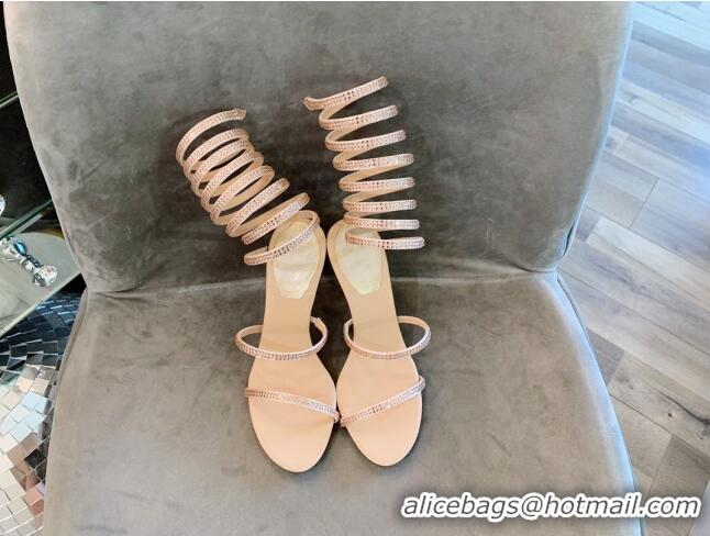 Promotional Rene Caovilla Jewel Sandals with STILETTO HEEL SUPERCLEO 9.5cm RC1051 Beige 2022