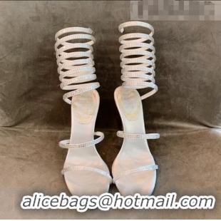 Inexpensive Rene Caovilla Jewel Sandals with STILETTO HEEL SUPERCLEO 9.5cm RC1051 Silver 2022