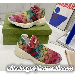 Discount Gucci Multicolor GG Canvas Slip-on Sneakers 2052609