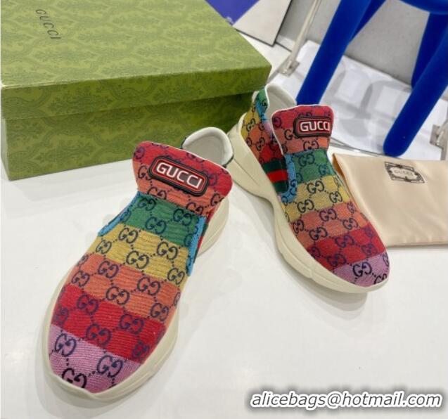 Discount Gucci Multicolor GG Canvas Slip-on Sneakers 2052609