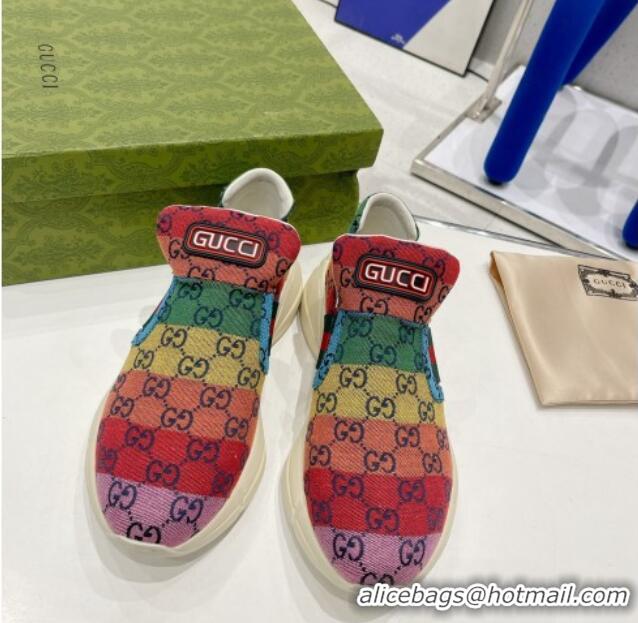 Discount Gucci Multicolor GG Canvas Slip-on Sneakers 2052609