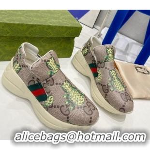 Duplicate Gucci Pineapple Print Slip-on Sneakers 2052610