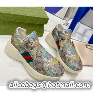 Classic Hot Gucci Tiger Print GG Canvas Slip-on Sneakers 2052611