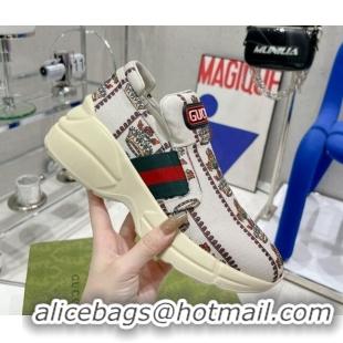 Sophisticated Gucci 100 Canvas Slip-on Sneakers White 2052613