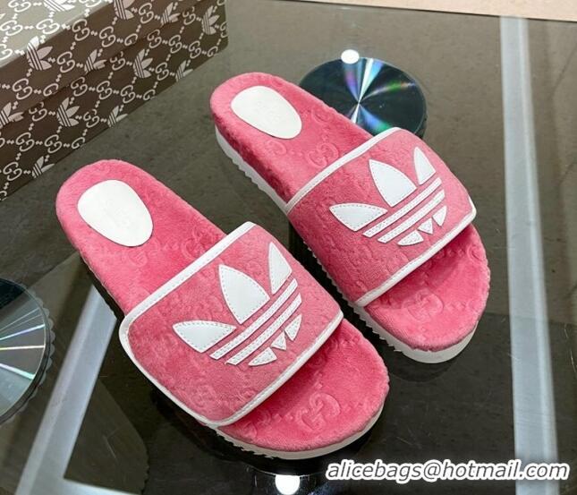 Popular Style Adidas x Gucci GG Sponge Platform Slide Sandal Pink 0621130