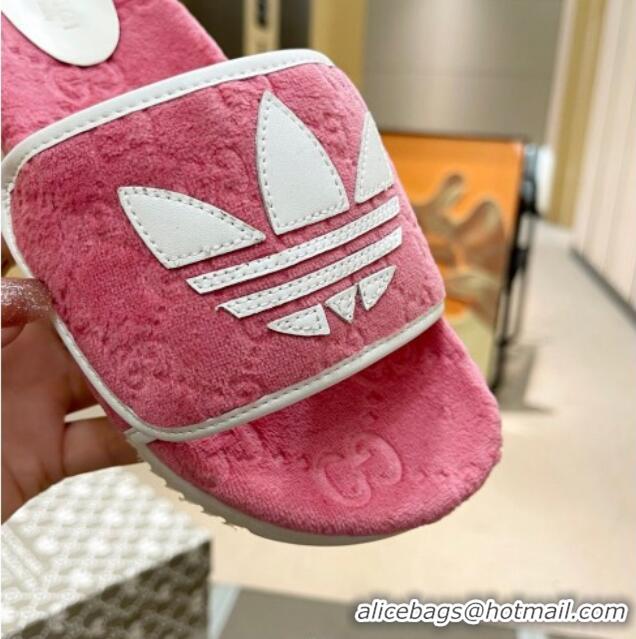 Popular Style Adidas x Gucci GG Sponge Platform Slide Sandal Pink 0621130