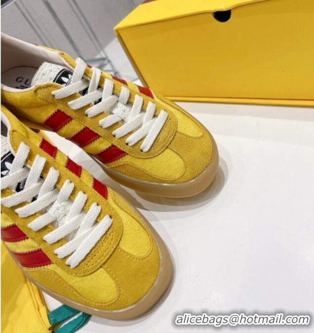 Purchase adidas x Gucci Gazelle Suede Low-top Sneakers 070248 Yellow