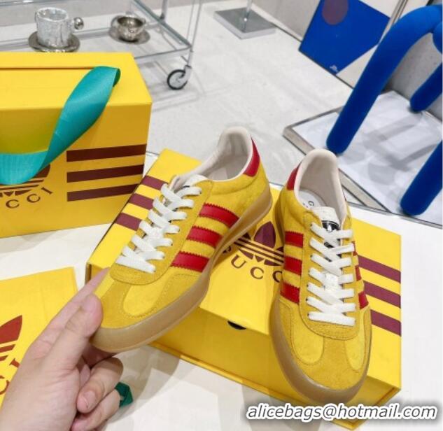 Purchase adidas x Gucci Gazelle Suede Low-top Sneakers 070248 Yellow