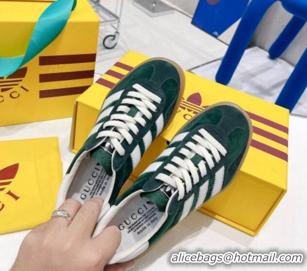 Popular Style adidas x Gucci Gazelle Suede Low-top Sneakers 070248 Green