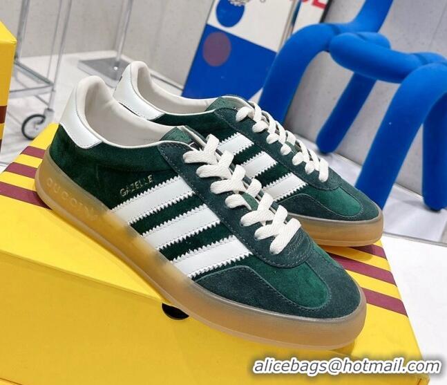 Popular Style adidas x Gucci Gazelle Suede Low-top Sneakers 070248 Green