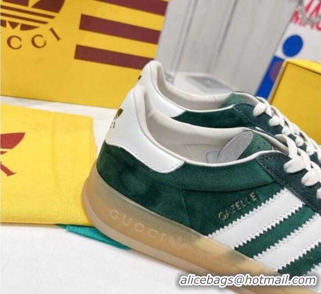 Popular Style adidas x Gucci Gazelle Suede Low-top Sneakers 070248 Green