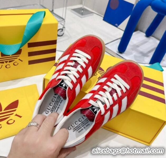 Good Product adidas x Gucci Gazelle Suede Low-top Sneakers Red 070253