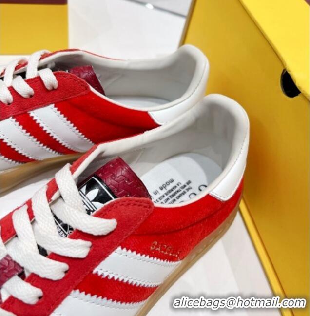 Good Product adidas x Gucci Gazelle Suede Low-top Sneakers Red 070253