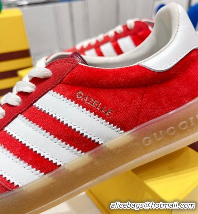 Good Product adidas x Gucci Gazelle Suede Low-top Sneakers Red 070253