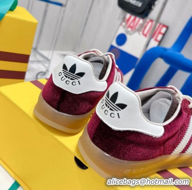 Trendy Design adidas x Gucci Gazelle Suede Low-top Sneakers Burgundy 070254