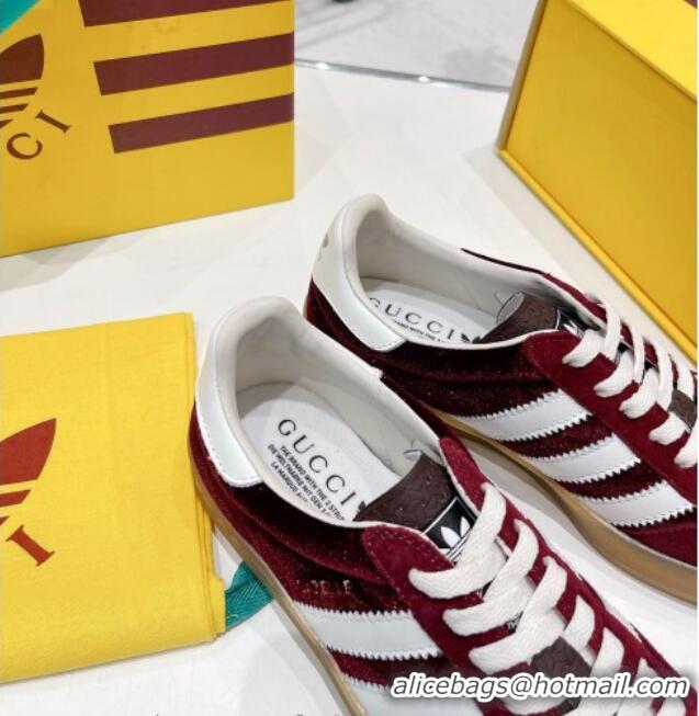 Trendy Design adidas x Gucci Gazelle Suede Low-top Sneakers Burgundy 070254