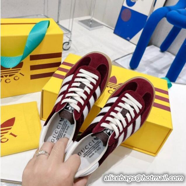 Trendy Design adidas x Gucci Gazelle Suede Low-top Sneakers Burgundy 070254