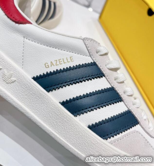 Discount adidas x Gucci Gazelle Leather Low-top Sneakers White 070255