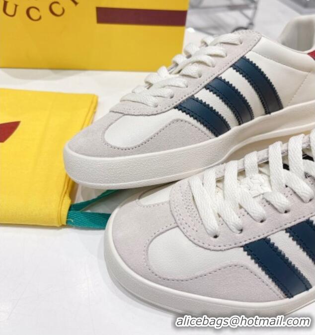 Discount adidas x Gucci Gazelle Leather Low-top Sneakers White 070255