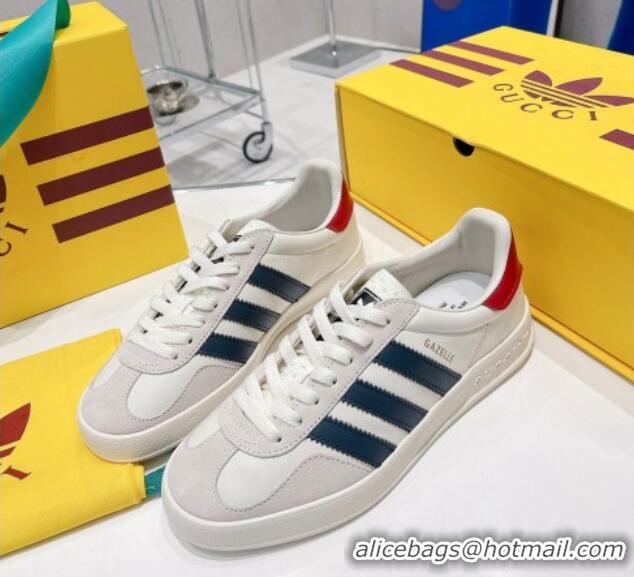 Discount adidas x Gucci Gazelle Leather Low-top Sneakers White 070255