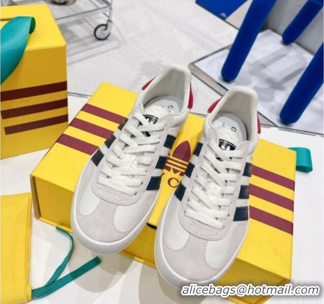 Discount adidas x Gucci Gazelle Leather Low-top Sneakers White 070255