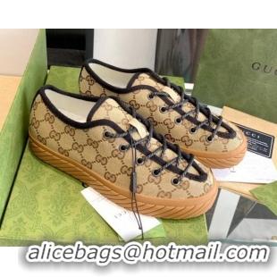 Charming Gucci GG Canvas Low-top Sneakers Brown 070257