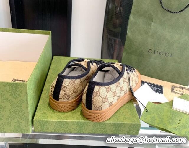 Charming Gucci GG Canvas Low-top Sneakers Brown 070257