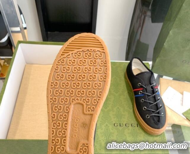 Stylish Gucci GG Canvas Low-top Sneakers Black 070258