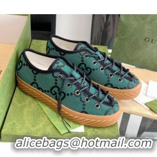 Good Quality Gucci GG Canvas Low-top Sneakers Green 070259