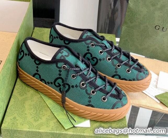 Good Quality Gucci GG Canvas Low-top Sneakers Green 070259