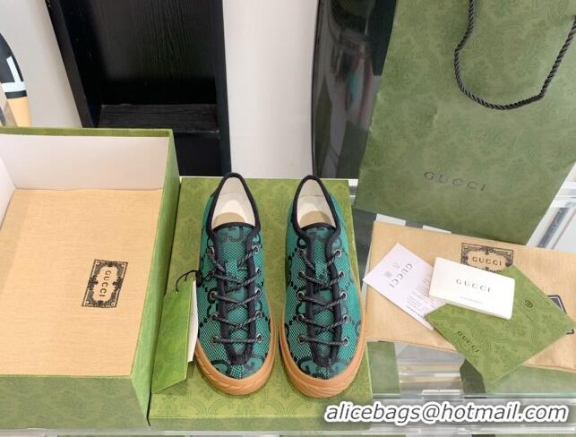 Good Quality Gucci GG Canvas Low-top Sneakers Green 070259