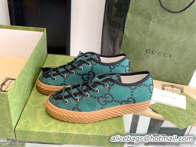 Good Quality Gucci GG Canvas Low-top Sneakers Green 070259