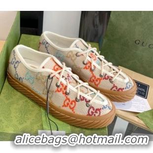 Best Grade Gucci GG Canvas Low-top Sneakers Beige/Multicolor 070260