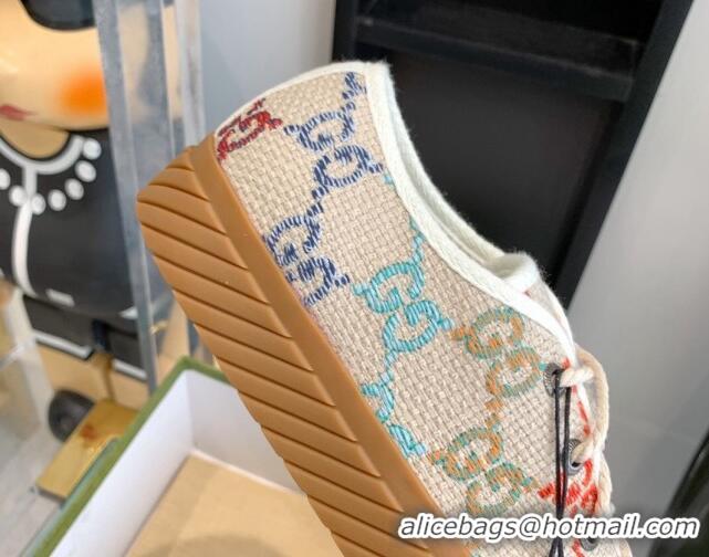 Best Grade Gucci GG Canvas Low-top Sneakers Beige/Multicolor 070260