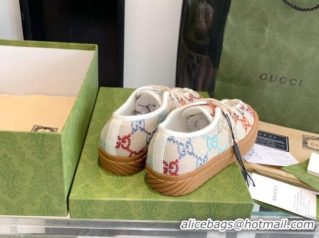 Best Grade Gucci GG Canvas Low-top Sneakers Beige/Multicolor 070260