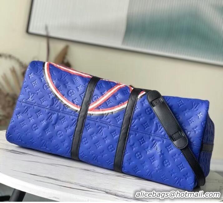 Super Quality Louis Vuitton KEEPALL BANDOULIERE 55 M21105 blue