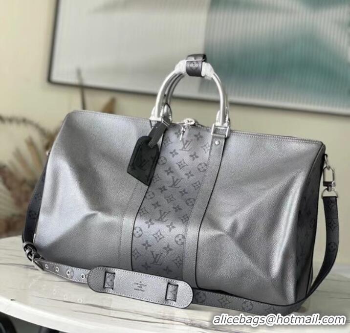 Reasonable Price Louis Vuitton KEEPALL BANDOULIERE 50 M53766 gray