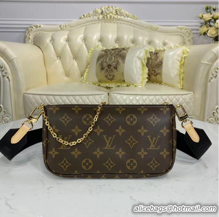 Pretty Style Louis Vuitton original monogram canvas Shoulder Bag MULTI-POCHETTE ACCESSOIRES M44840 Black