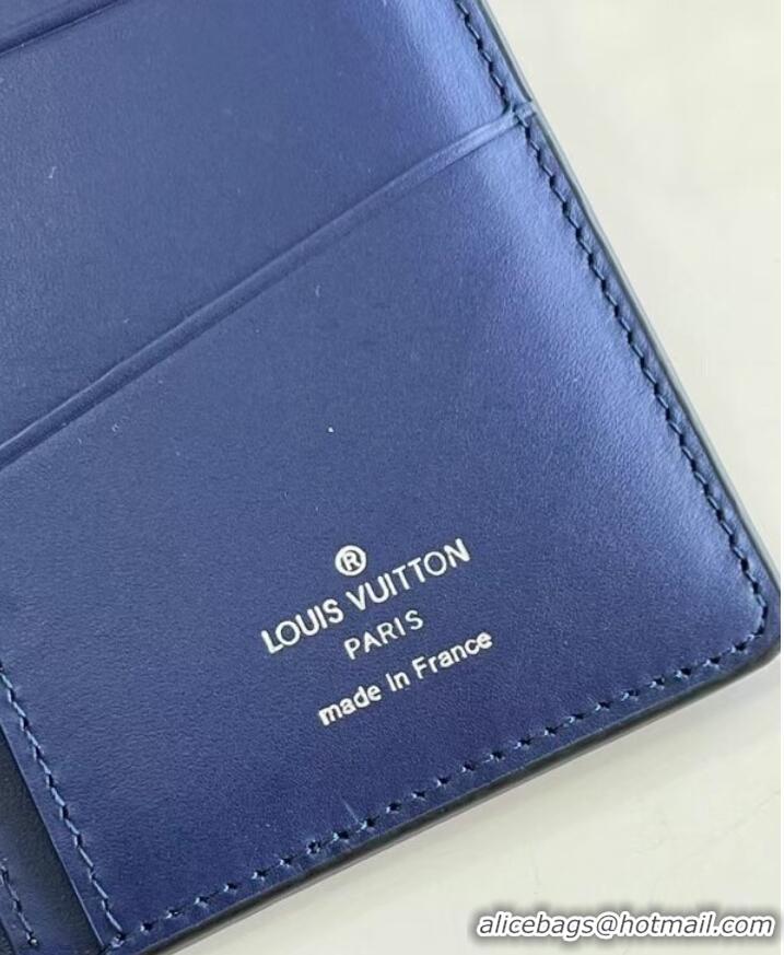 Original Cheap Louis Vuitton BRAZZA WALLET M81405 blue