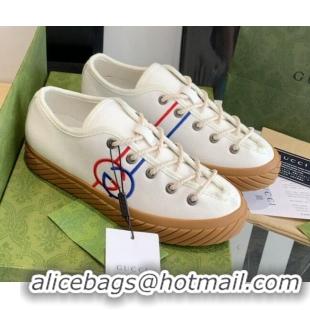 Grade Gucci GG Canvas Low-top Sneakers White 070261