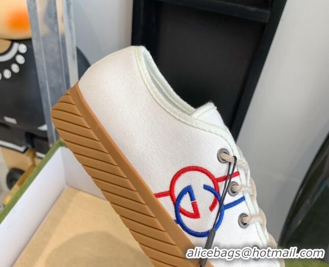 Grade Gucci GG Canvas Low-top Sneakers White 070261