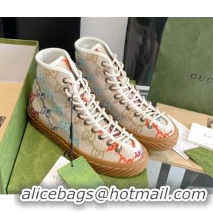 Classic Specials Gucci GG Canvas High-top Sneakers Beige/Multicolor 070266