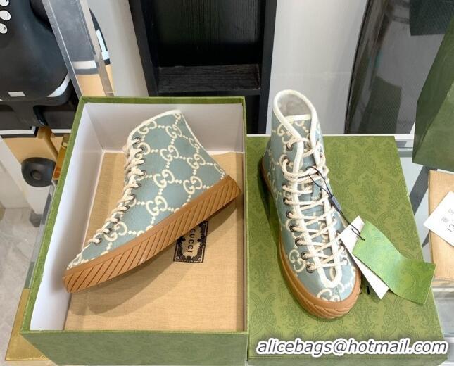 Best Price Gucci GG Canvas High-top Sneakers Blue/White 070267