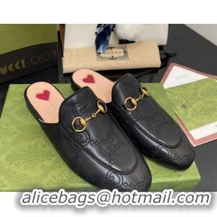 Purchase Gucci GG Matelasse Princetown Flat Slipper 699901 Black