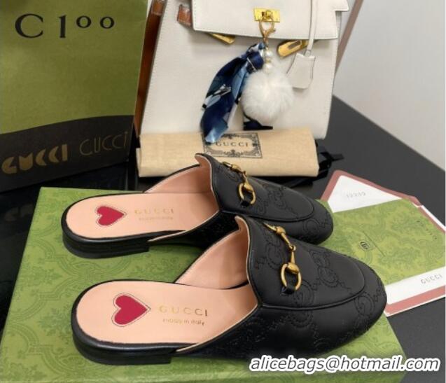 Purchase Gucci GG Matelasse Princetown Flat Slipper 699901 Black