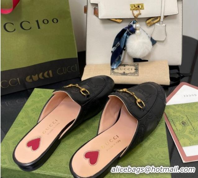 Purchase Gucci GG Matelasse Princetown Flat Slipper 699901 Black