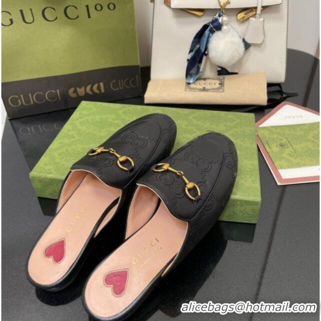 Purchase Gucci GG Matelasse Princetown Flat Slipper 699901 Black