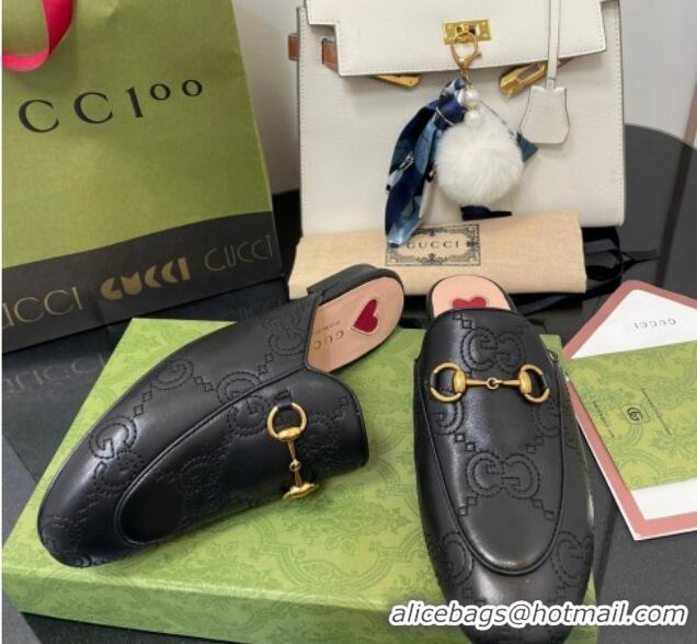 Purchase Gucci GG Matelasse Princetown Flat Slipper 699901 Black