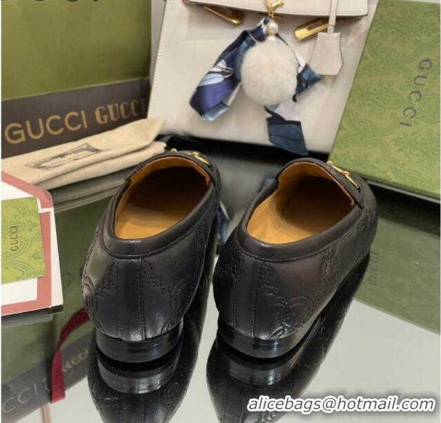 Best Product Gucci GG Matelasse Lambskin Princetown Loafers Black 070274